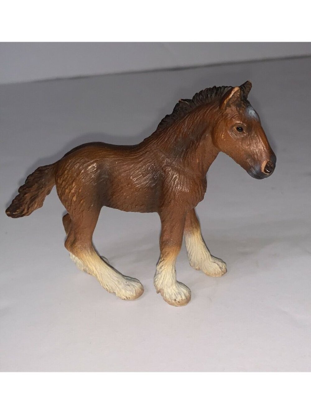 Schleich CLYDESDALE FOAL Brown Baby Horse Animal Figure 2002 Retired